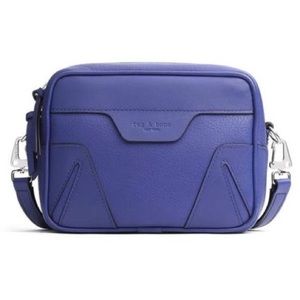 Rag and Bone Leather Cobalt Blue Mini Flight Camera Crossbody Bag